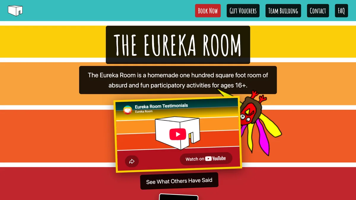 The Eureka Room homepage, rebuilt as a static site